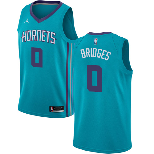 Charlotte Hornets #0 Miles Bridges Teal Youth Jordan Swingman Icon Edition Jersey Youth