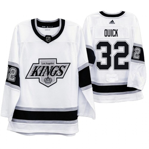 Los Angeles Los Angeles Kings #32 Jonathan Quick Men's Adidas 2019-20 Heritage White Throwback 90s Jersey Men's