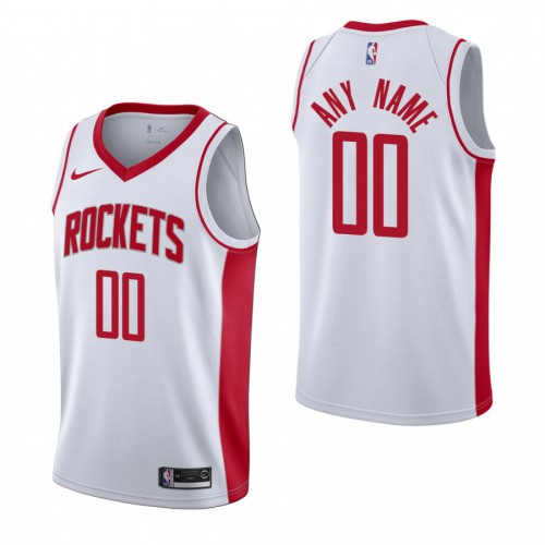Houston Rockets Custom Men's 2019-20 Association Edition White Stitched Jersey
