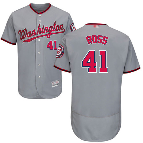 Washington Nationals #41 Joe Ross Grey Flexbase Authentic Collection Stitched Jersey Men's
