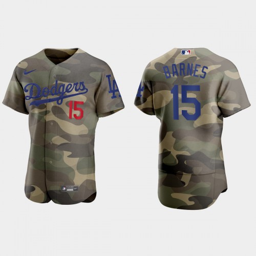 Los Angeles Los Angeles Dodgers #15 Austin Barnes Men's 2021 Armed Forces Day Authentic Jersey -Camo Men's