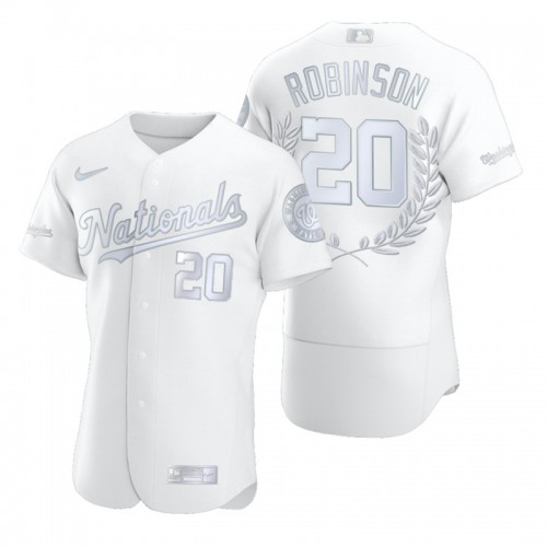 Washington Washington Nationals #20 Frank Robinson Men's Platinum MVP Limited Player Edition Jersey Men's