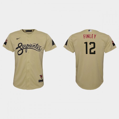 Arizona Arizona Diamondbacks #12 Steve Finley Youth 2021 City Connect Jersey Gold Youth