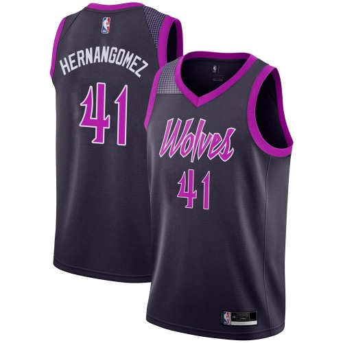 Minnesota Timberwolves #41 Juan Hernangomez Purple Womens Swingman City Edition 2018/19 Jersey Womens