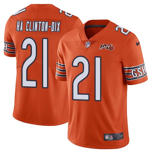 Chicago Bears #21 Ha Ha Clinton-Dix Orange Men's 100th Season Stitched Limited Rush Jersey Men's