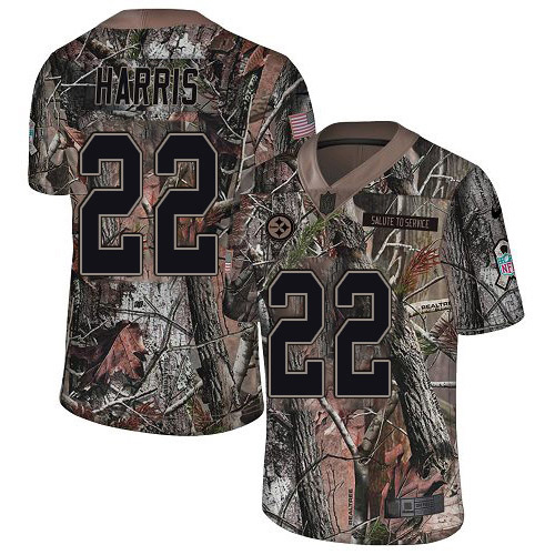 Steelers #22 Najee Harris Camo Youth Stitched Limited Rush Realtree Jersey