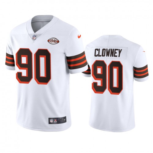 Cleveland Cleveland Browns #90 Jadeveon Clowney 1946 Collection Alternate Vapor Limited Jersey - White Men's