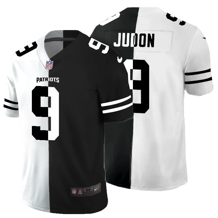 New England Patriots #9 Matt Judon Men's Black V White Peace Split Vapor Untouchable Limited Jersey