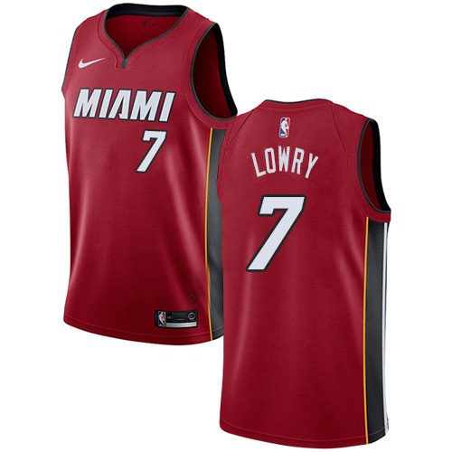 Miami Heat #7 Kyle Lowry Youth Red Swingman Statement Edition Jersey Youth