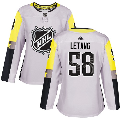 Adidas Pittsburgh Penguins #58 Kris Letang Gray 2018 All-Star Metro Division Authentic Women's Stitched Jersey Womens