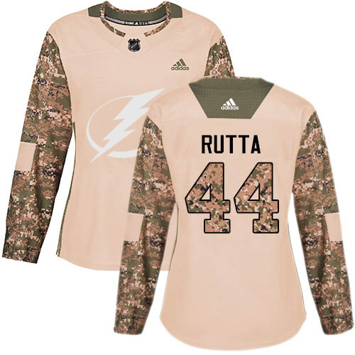 Adidas Tampa Bay Lightning #44 Jan Rutta Camo Authentic 2017 Veterans Day Women's Stitched Jersey Womens