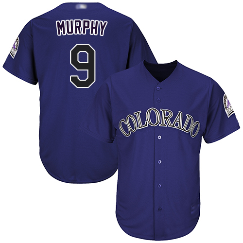 Colorado Rockies #9 Daniel Murphy Purple New Cool Base Stitched Jersey Men's