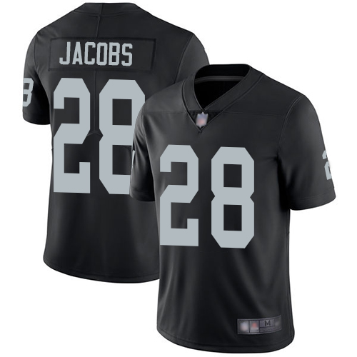 Raiders #28 Josh Jacobs Black Team Color Youth Stitched Vapor Untouchable Limited Jersey