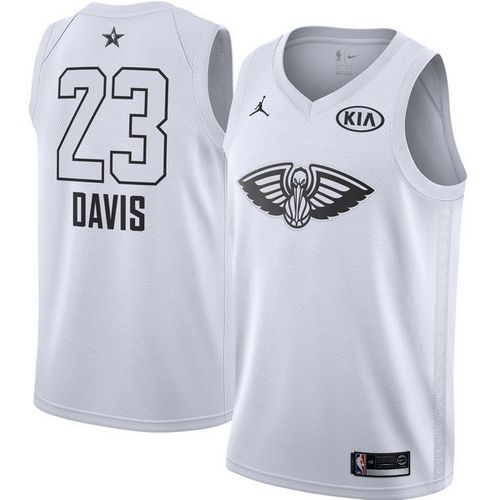 New Orleans Pelicans #23 Anthony Davis White Youth Jordan Swingman 2018 All-Star Game Jersey Youth