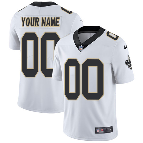 New Orleans Saints Customized White Stitched Vapor Untouchable Limited Men's Jersey