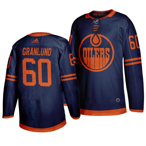Edmonton Edmonton Oilers #60 Markus Granlund Blue 2019-20 Third Alternate Jersey Men's