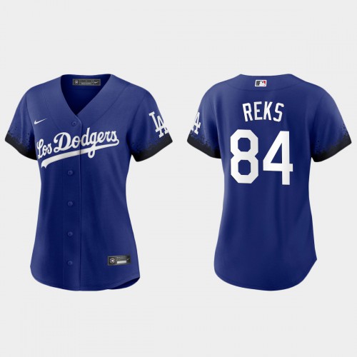 Los Angeles Los Angeles Dodgers #84 Zach Reks Women's 2021 City Connect Jersey Royal Womens
