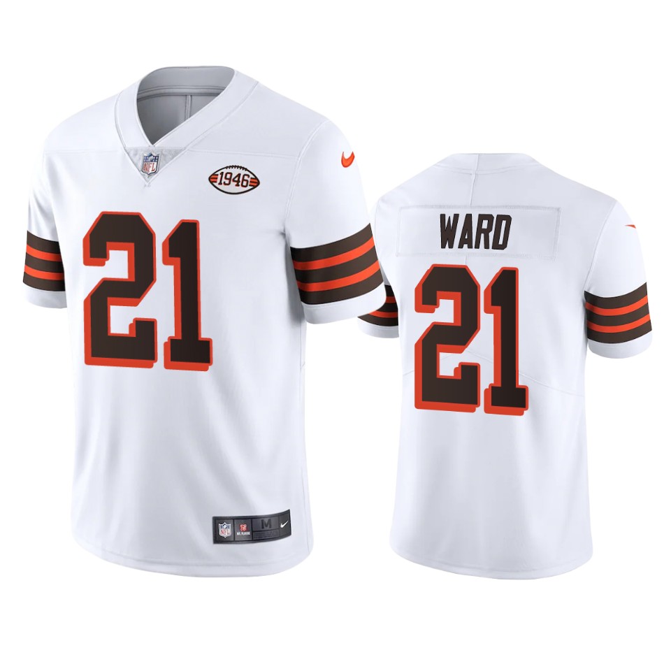Cleveland Browns #21 Denzel Ward 1946 Collection Alternate Vapor Limited Jersey - White