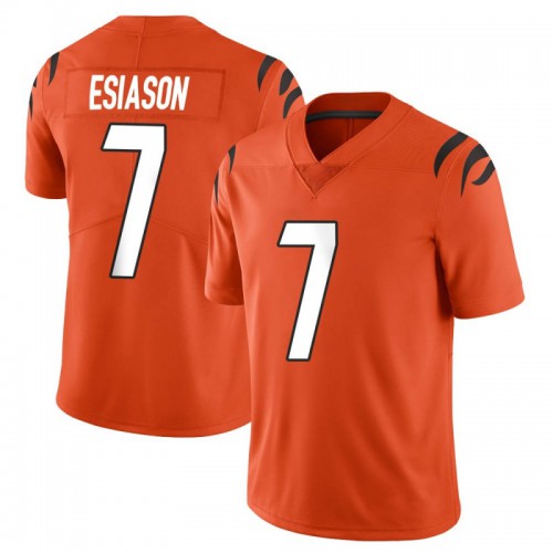 Cincinnati Bengals #7 Boomer Esiason Orange Men's Alternate Vapor Limited Jersey Men's
