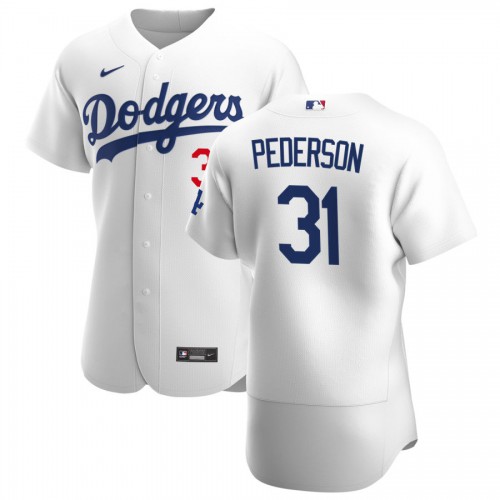 Los Angeles Los Angeles Dodgers #31 Joc Pederson Men's White Home 2020 Authentic Player Jersey Men's
