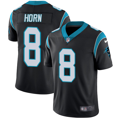 Carolina Panthers #8 Jaycee Horn Black Team Color Men's Stitched Vapor Untouchable Limited Jersey Men's