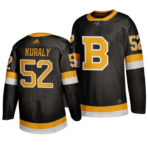 Adidas Boston Boston Bruins #52 Sean Kuraly Black 2019-20 Authentic Third Stitched Jersey Men's