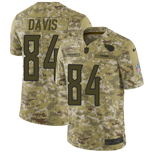 Tennessee Titans #84 Corey Davis Camo Youth Stitched Limited 2018 Salute to Service Jersey Youth