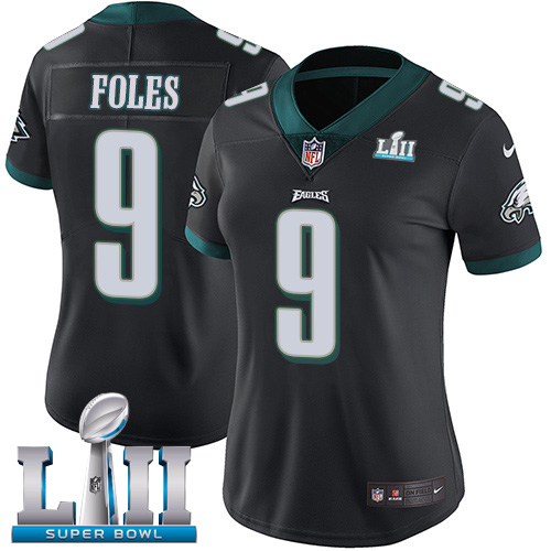 Philadelphia Eagles #9 Nick Foles Black Alternate Super Bowl LII Women's Stitched Vapor Untouchable Limited Jersey Womens