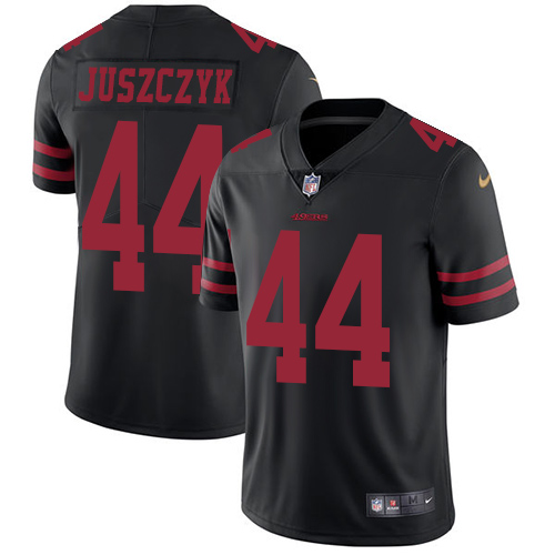 49ers #44 Kyle Juszczyk Black Alternate Men's Stitched Vapor Untouchable Limited Jersey