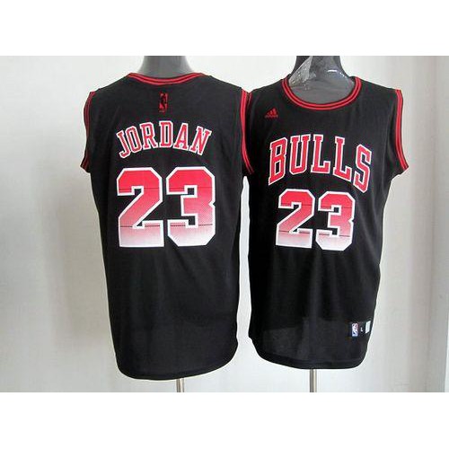 Chicago Bulls #23 Michael Jordan Black Stitched Vibe Jersey Mens