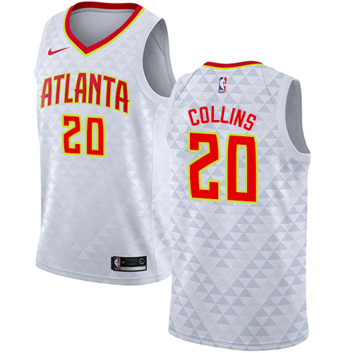Atlanta Hawks #20 John Collins White Swingman Association Edition Jersey Mens