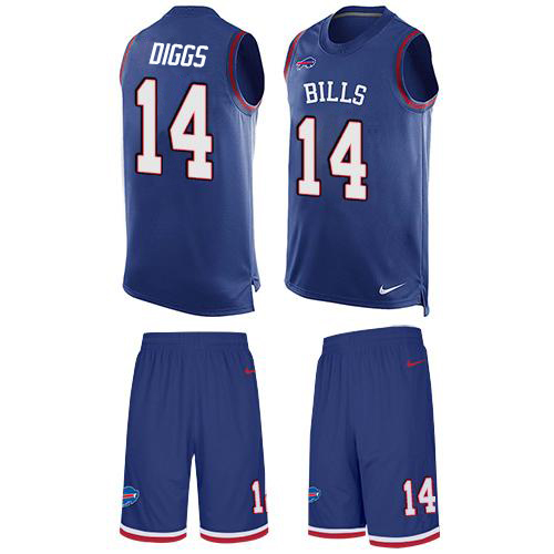 Bills #14 Stefon Diggs Royal Blue Team Color Men's Stitched Limited Tank Top Suit Jersey