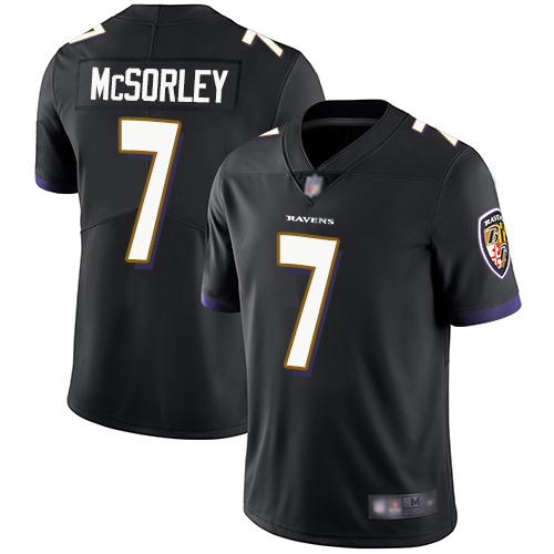 Baltimore Ravens #7 Trace McSorley Black Alternate Youth Stitched Vapor Untouchable Limited Jersey Youth