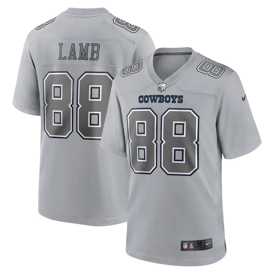 Dallas Cowboys #88 CeeDee Lamb Men's Gray Atmosphere Fashion Game Jersey