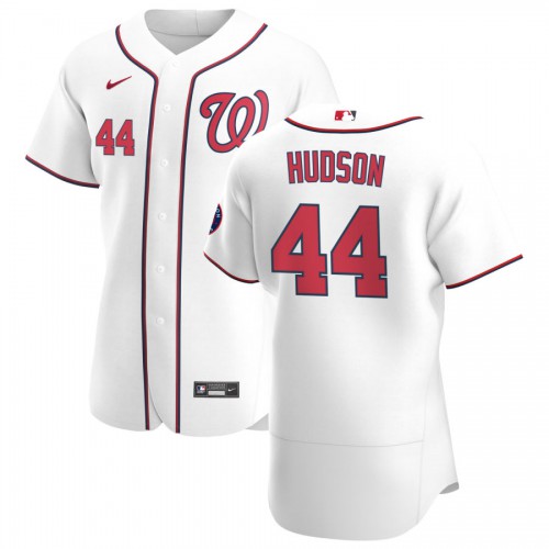Washington Washington Nationals #44 Daniel Hudson Men's White Home 2020 Authentic Player Jersey Men's