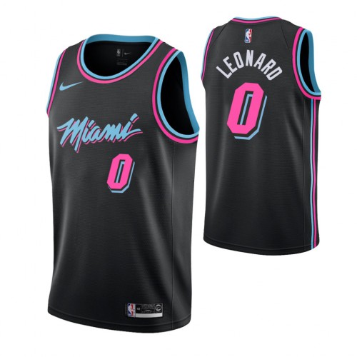Miami Heat #0 Meyers Leonard Mens Black City Edition Jersey Mens