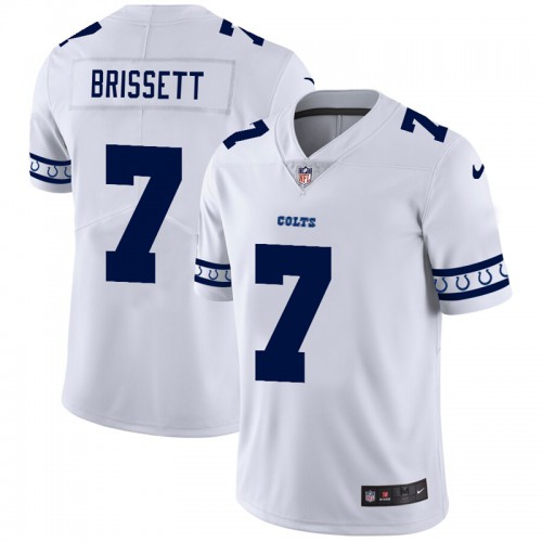 Indianapolis Indianapolis Colts #7 Jacoby Brissett White Team Logo Vapor Limited Jersey Men's