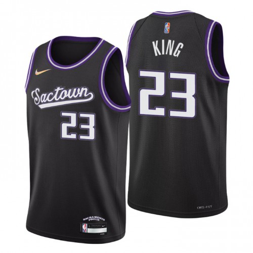 Sacramento Sacramento Kings #23 Louis King Mens Black 2021/22 Swingman Jersey - City Edition Mens