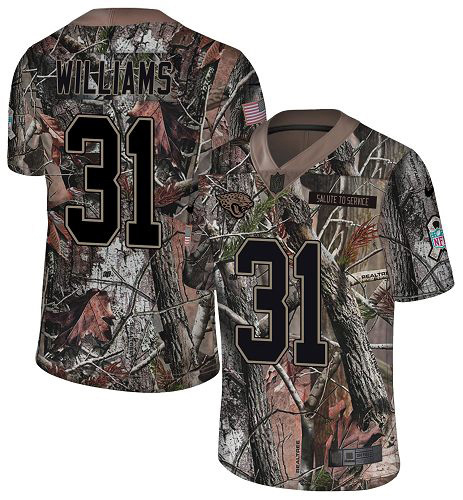 Jaguars #31 Darious Williams Camo Men's Stitched Limited Rush Realtree Jersey