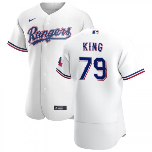Texas Texas Rangers #79 John King Men's White Home 2020 Authentic Player Jersey Men's