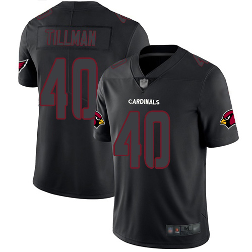Cardinals #40 Pat Tillman Black Men's Stitched Limited Rush Impact Jersey