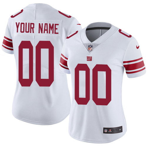 New York Giants Customized White Stitched Vapor Untouchable Limited Women's Jersey