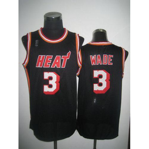 Miami Heat #3 Dwyane Wade Black Hardwood Classics Nights Stitched Jersey Mens