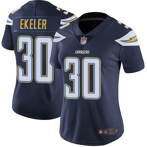Chargers #30 Austin Ekeler Navy Blue Team Color Women's Stitched Vapor Untouchable Limited Jersey