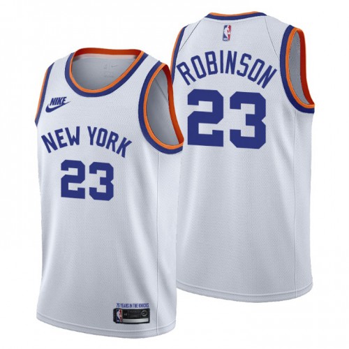 New York New York Knicks #23 Mitchell Robinson Womens Releases Classic Edition 75th Anniversary Jersey White Womens