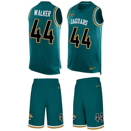 Jaguars #44 Travon Walker Teal Green Team Color Men's Stitched Limited Tank Top Suit Jersey