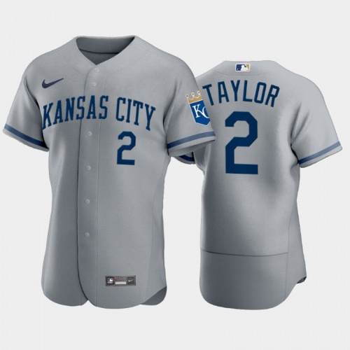 Kansas City Kansas City Royals #2 Michael A. Taylor Men's 2022 Authentic Gray Jersey Men's