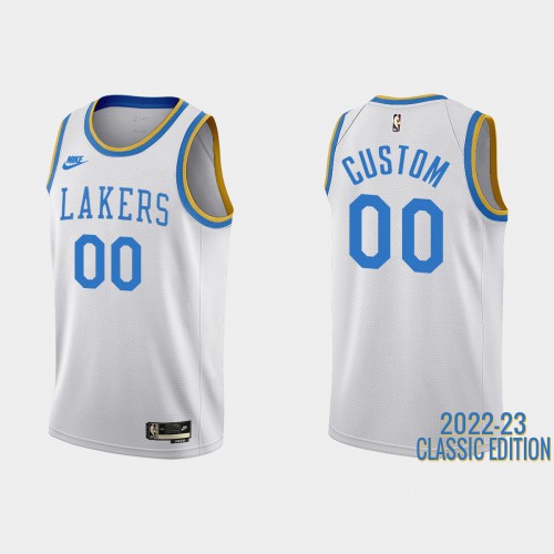 Los Angeles Lakers Custom White Men's 2022-23 Classic Edition Jersey