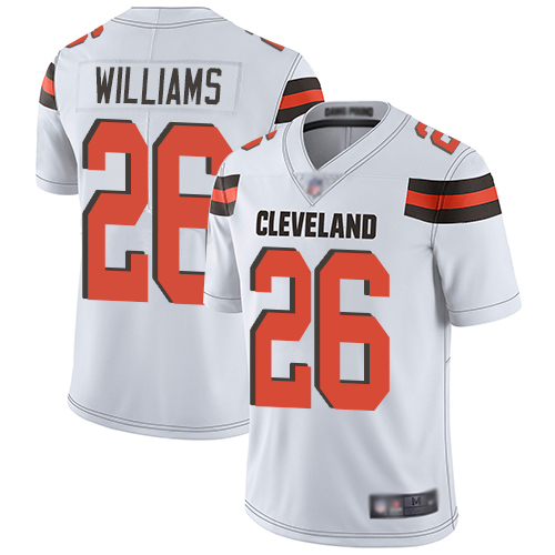 Cleveland Browns #26 Greedy Williams White Youth Stitched Vapor Untouchable Limited Jersey Youth