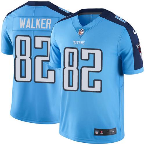 Tennessee Titans #82 Delanie Walker Light Blue Youth Stitched Limited Rush Jersey Youth
